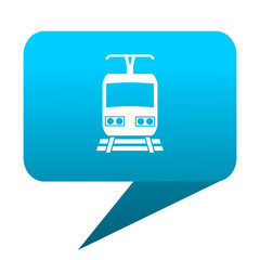Poster - train blue bubble icon