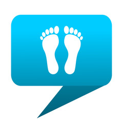 Poster - foot blue bubble icon