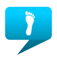 Poster - foot blue bubble icon