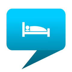 Poster - hotel blue bubble icon