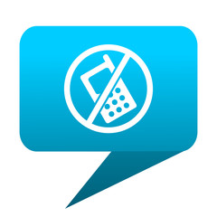 Poster - no phone blue bubble icon