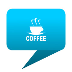 Poster - espresso blue bubble icon