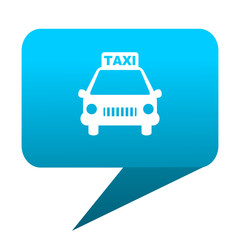 Poster - taxi blue bubble icon
