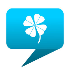 Aufkleber - four-leaf clover blue bubble icon