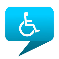 Poster - wheelchair blue bubble icon