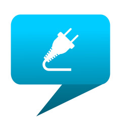 Poster - plug blue bubble icon