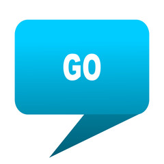 Poster - go blue bubble icon