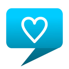 Poster - heart blue bubble icon