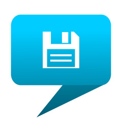 Poster - Disk blue bubble icon