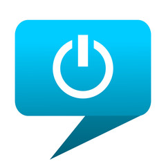 Fototapete - Power blue bubble icon