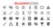 © Danila Pugachev - Simple modern set of billiards icons. Premium collection. Vector illustration.