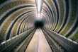 Twist spiral undergdround mosaic tunnel
