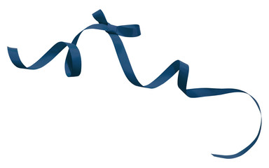 Wall Mural - isolated blue ribbon