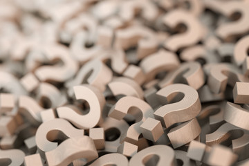 Wall Mural - infinite question marks, 3d rendering