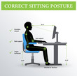 © Yevgeniia Medvedieva - Ergonomics. Correct sitting posture
