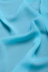 Texture of blue fabric Chiffon.
