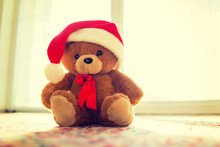 Christmas Picture Of Cute Santa Claus Teddy Bear