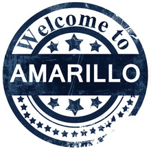 Amarillo Stamp On White Background