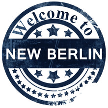 New Berlin Stamp On White Background
