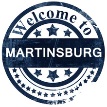 Martinsburg Stamp On White Background