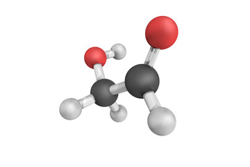 Wall Mural - Glycolaldehyde, the smallest possible molecule that contains bot