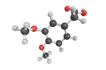 Poster - Homoveratric Acid, also known as 3,4-Dimethoxyphenylacetic acid,