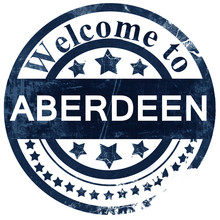 Aberdeen Stamp On White Background
