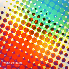 Wall Mural - Abstract vector background. Colorful blurred background with halftone effect on light panel. Use for template, poster or brochure design. Vector illustration. Eps10.