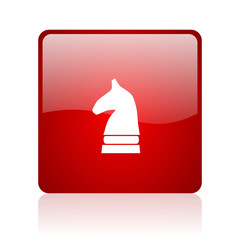 Poster - chess horse blue bubble icon