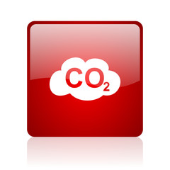 Poster - carbon dioxide blue bubble icon