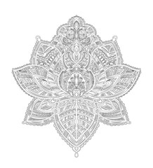 Wall Mural - coloring mandala lotus