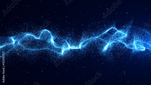Cuadros en Lienzo Blue power energy graphic background.