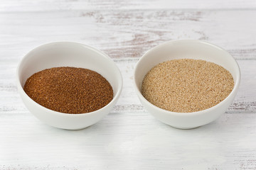 Sticker - Teff grains in small bowls