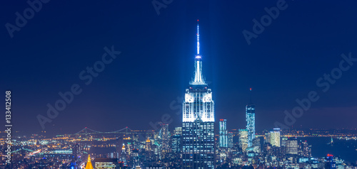 Zdjęcie XXL Widok na Nowy Jork Manhattan w godzinach zachodu słońca