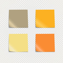 Poster - Sticky paper template isolated on transparent background