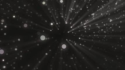 Wall Mural - universe silver dust with stars on black background. motion abstract of particles. vj seamless loop.