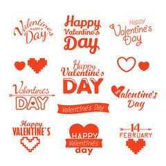 Poster - Valentines greeting card. Happy Valentines Day greeting card elements