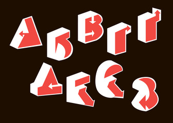 Aufkleber - letter, font, alphabet, vector, text, abc, design