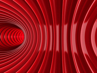 Wall Mural - red tunnel abstract architecture background