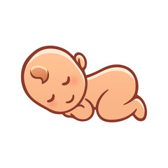 Poster - Sleeping cartoon baby