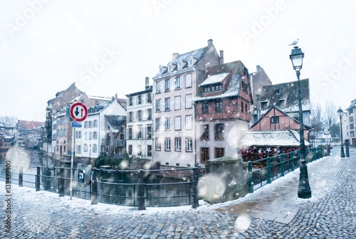 Strasbourg En Hiver Sous La Neige En Alsace France Stock Photo Adobe Stock Strasbourg En Hiver Sous La Neige En Alsace France Stock Photo Adobe Stock