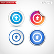 © samoilenkomv - Colored icon or button of up arrow symbol with background
