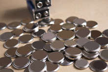 Heap Of Lithium Button Cell Batteries