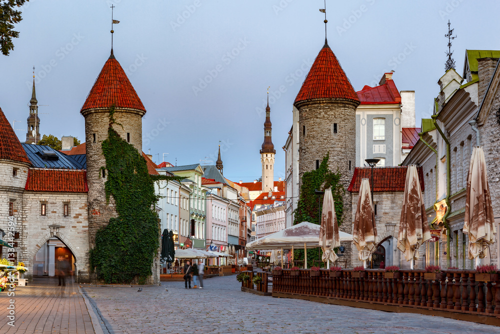 Viru Gate Tallinn,Estonia - obrazy, fototapety, plakaty 
