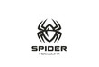 Spider Logo design Dangerous Poison Virus technology Bugs icon
