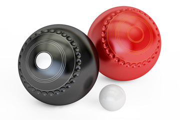 Fototapete - Lawn Bowls And Jack, 3D rendering