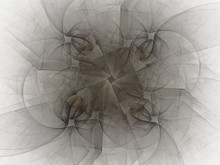 3d Rendering With Gray Abstract Fractal Pattern