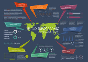 Poster - Web site landing page infographics vector design