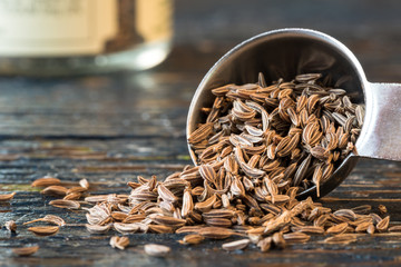 Wall Mural - Caraway Seeds Spilled from a Teaspoon