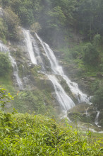 Wacihrathan Waterfall On Doi Inthanon, Chiang Mai, Thailand.